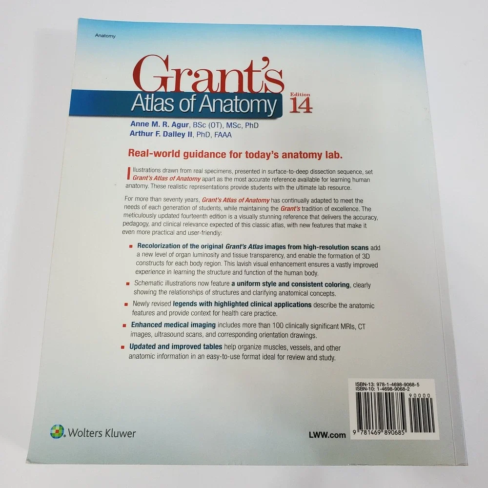 Grant's Atlas of Anatomy by Anne M. R. Agur & Arthur F. Dalley Medical Books
